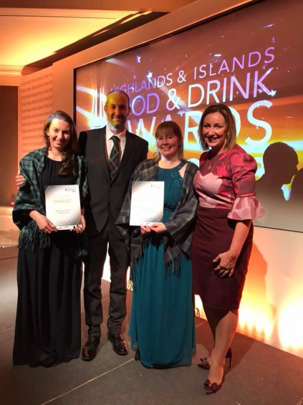 Kayleigh, Kenneth & Hazel Mackenzie and Elaine Jamieson – HIE Food & Drink Spokeswoman.